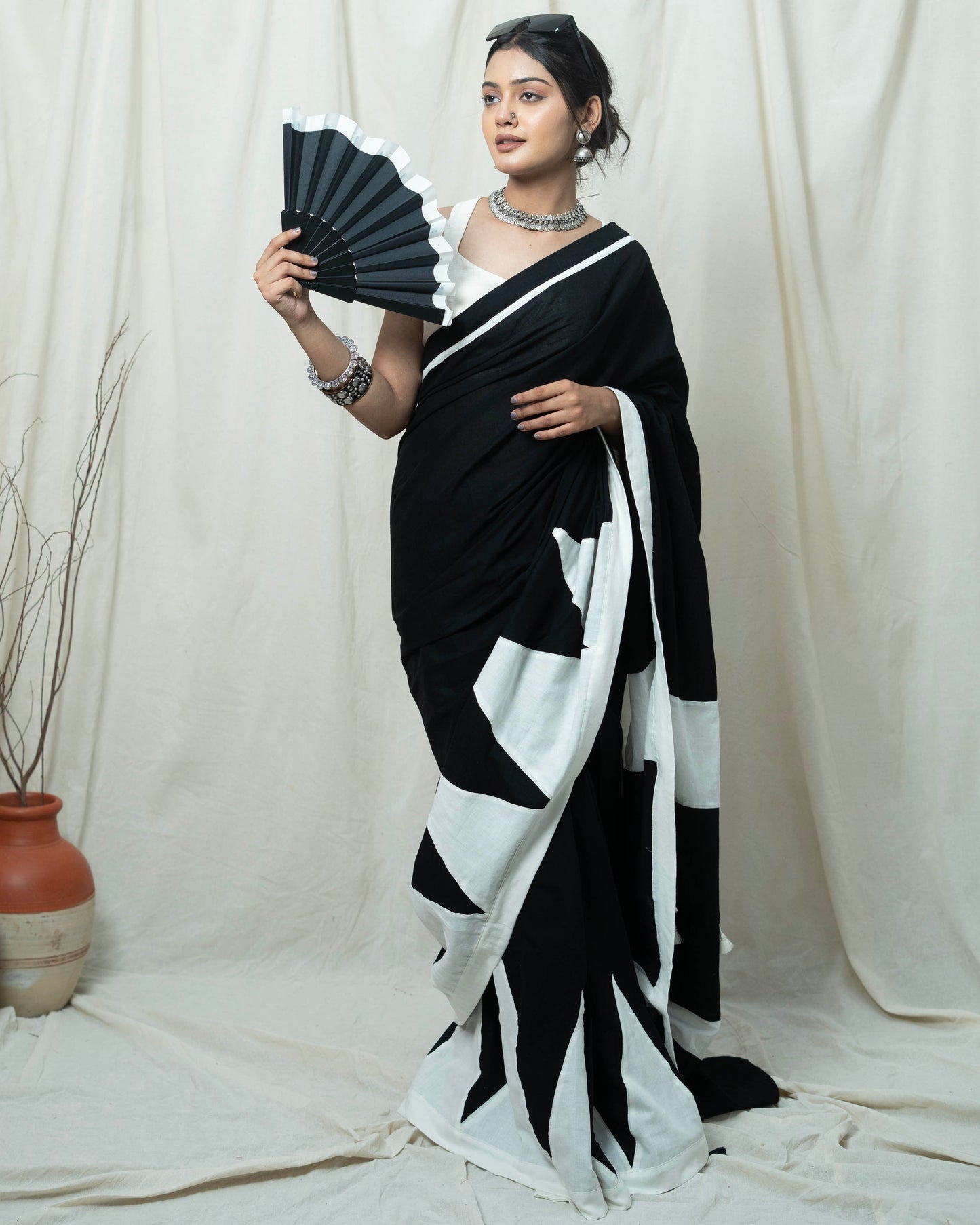 Nargis Black Saree