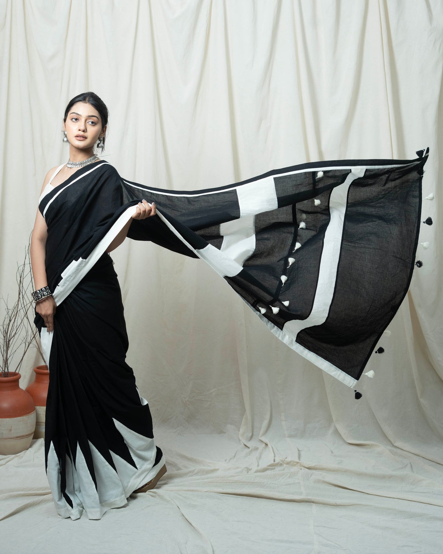 Nargis Black Saree
