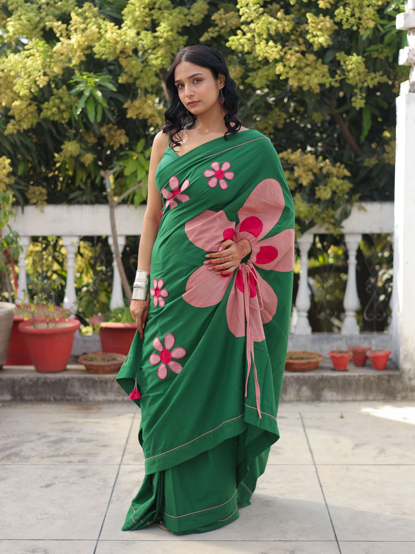 Daisy Green Saree