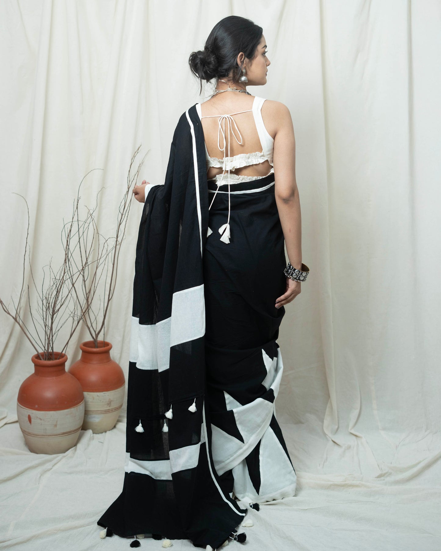 Nargis Black Saree