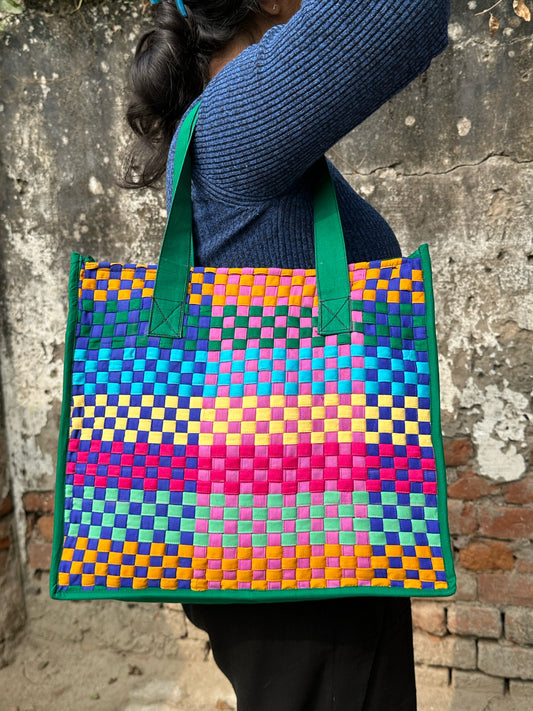 Rainbow Weaver Tote