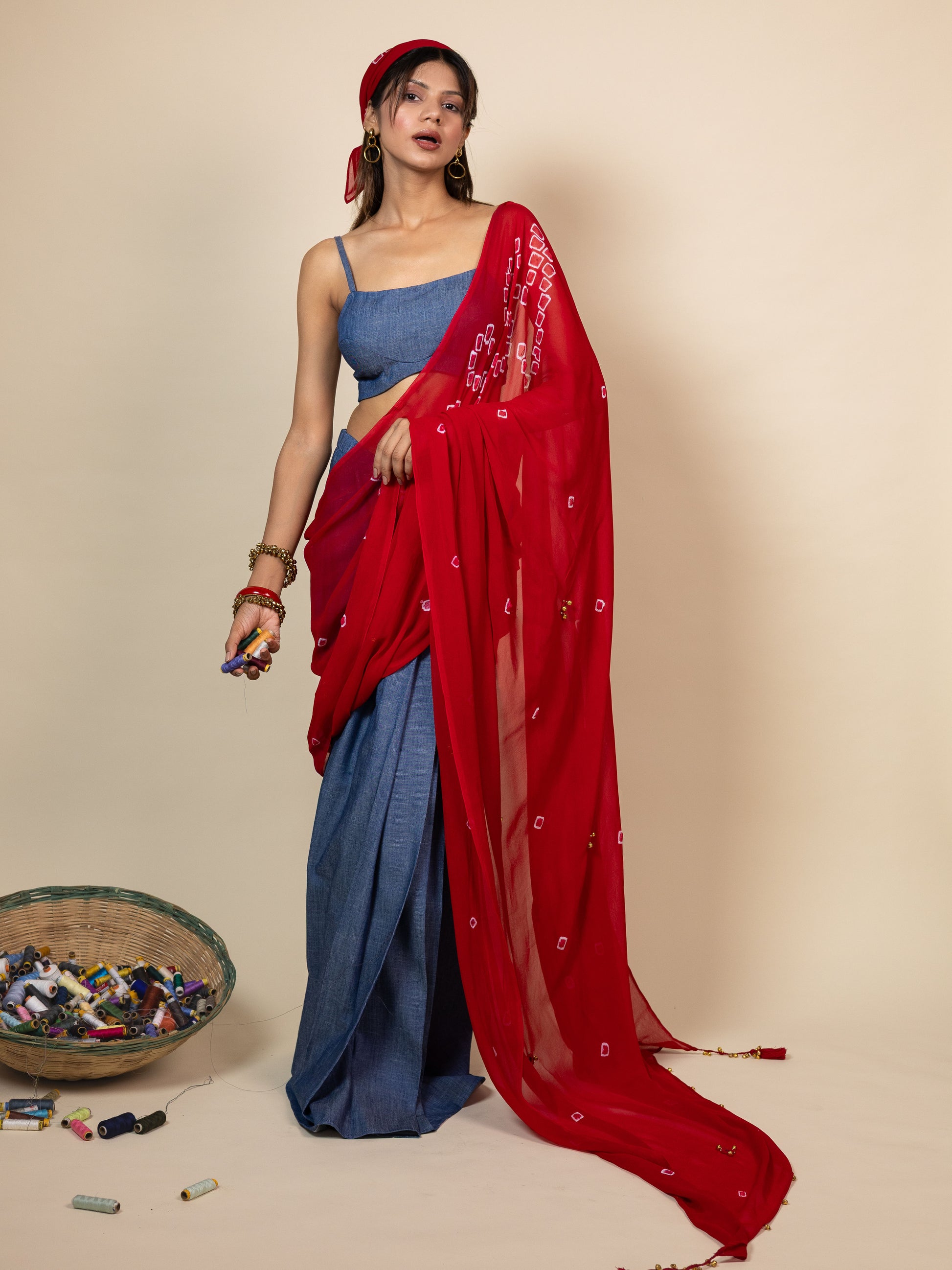 Sassy Denim Saree