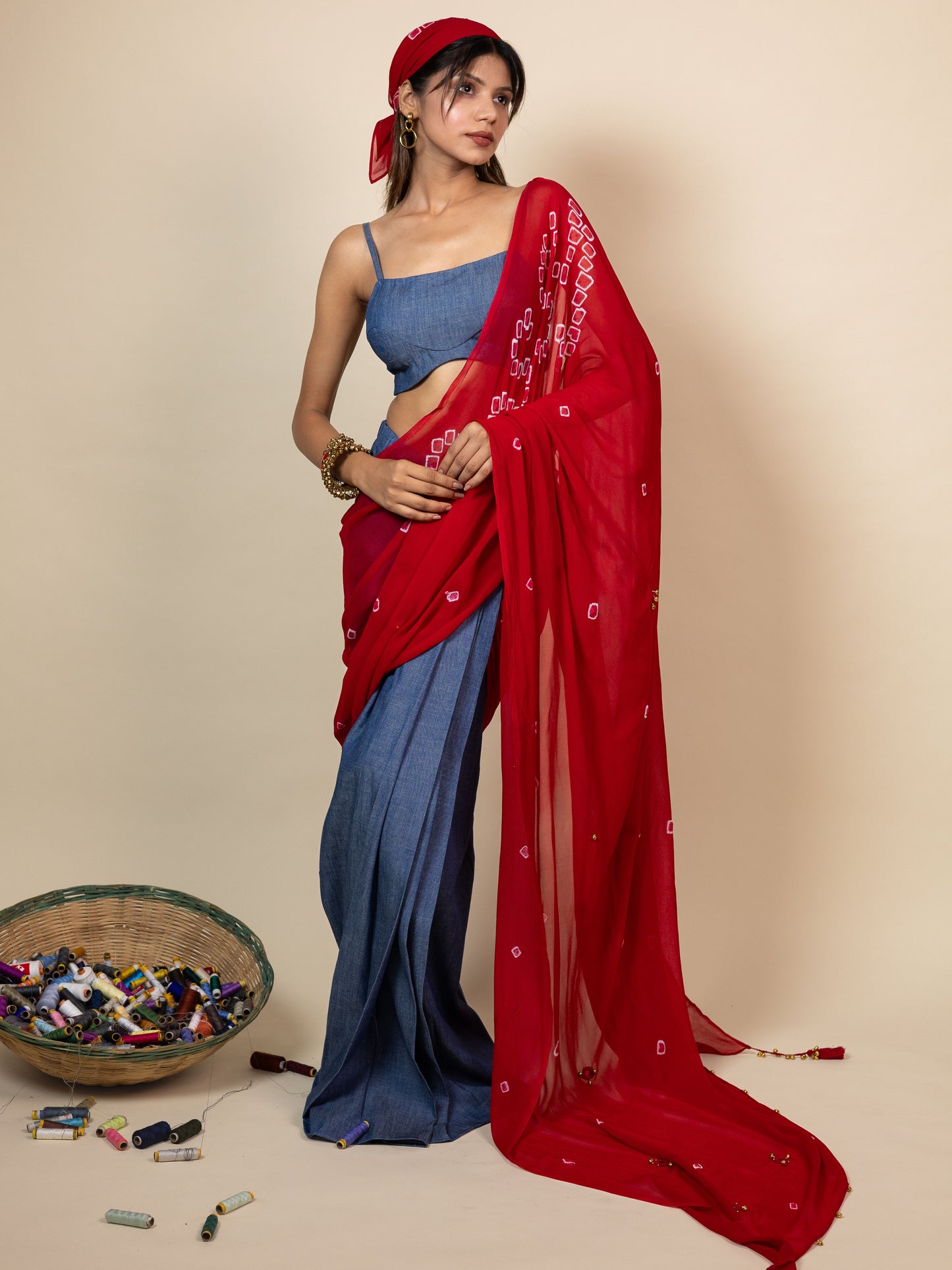 Sassy Denim Saree