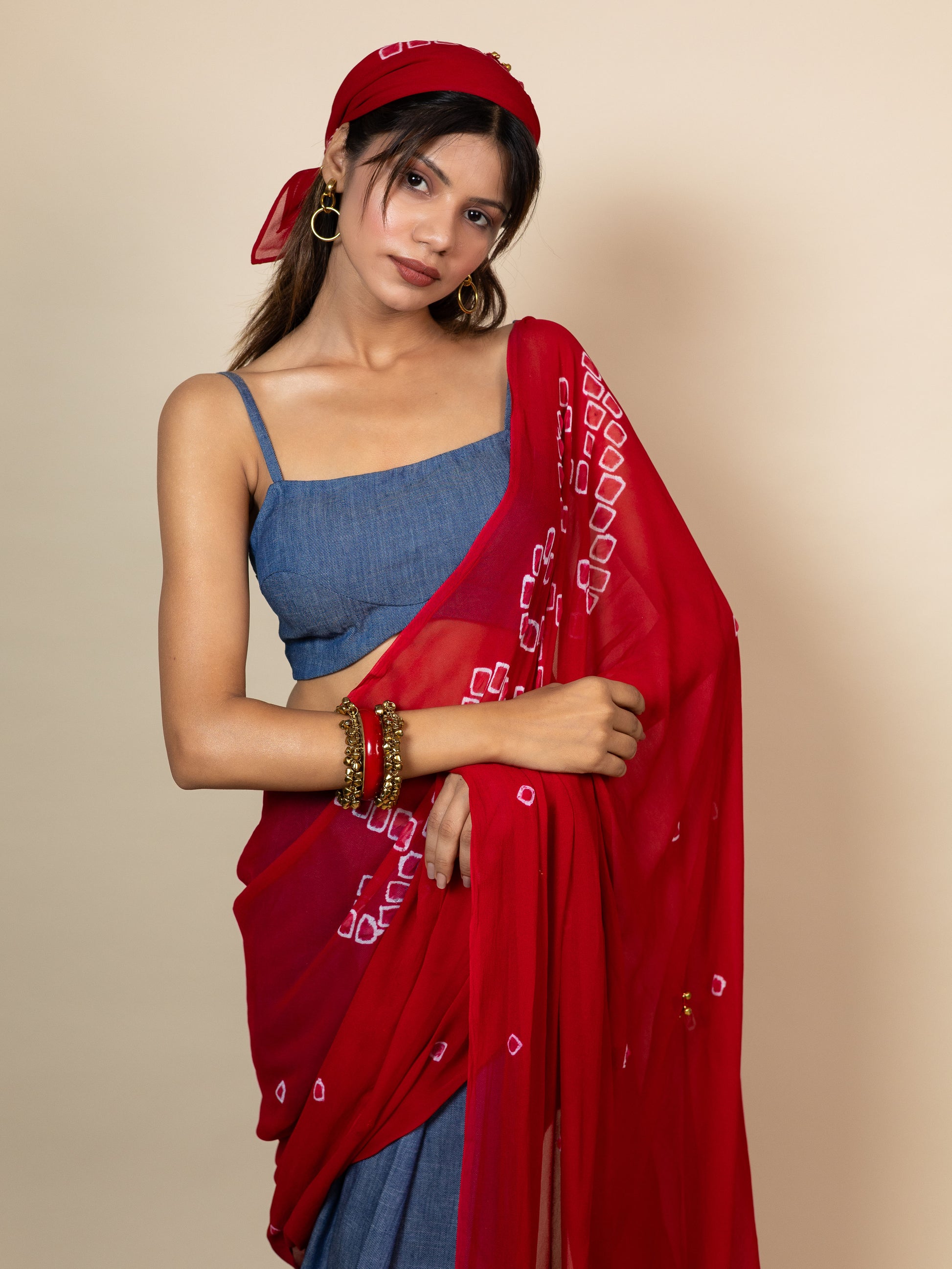 Sassy Denim Saree