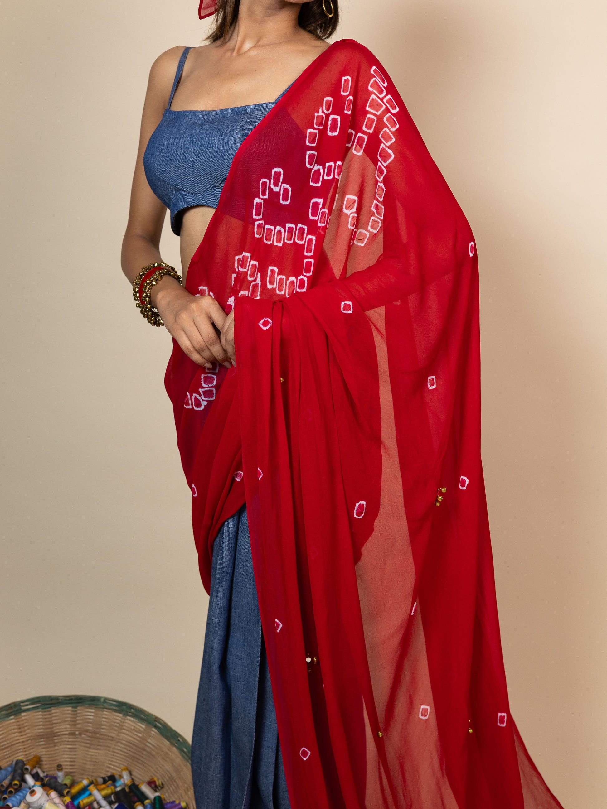 Sassy Denim Saree
