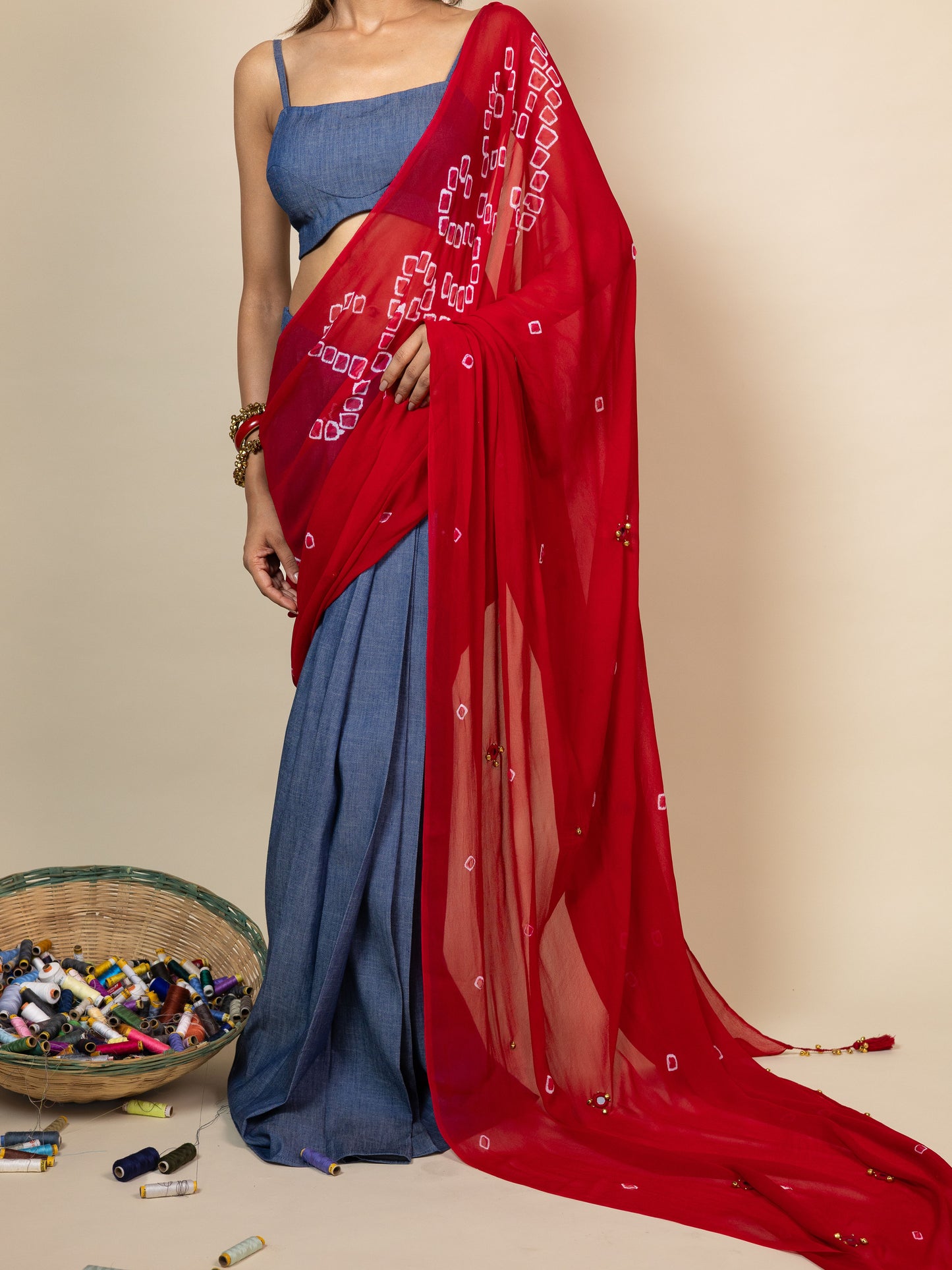 Sassy Denim Saree