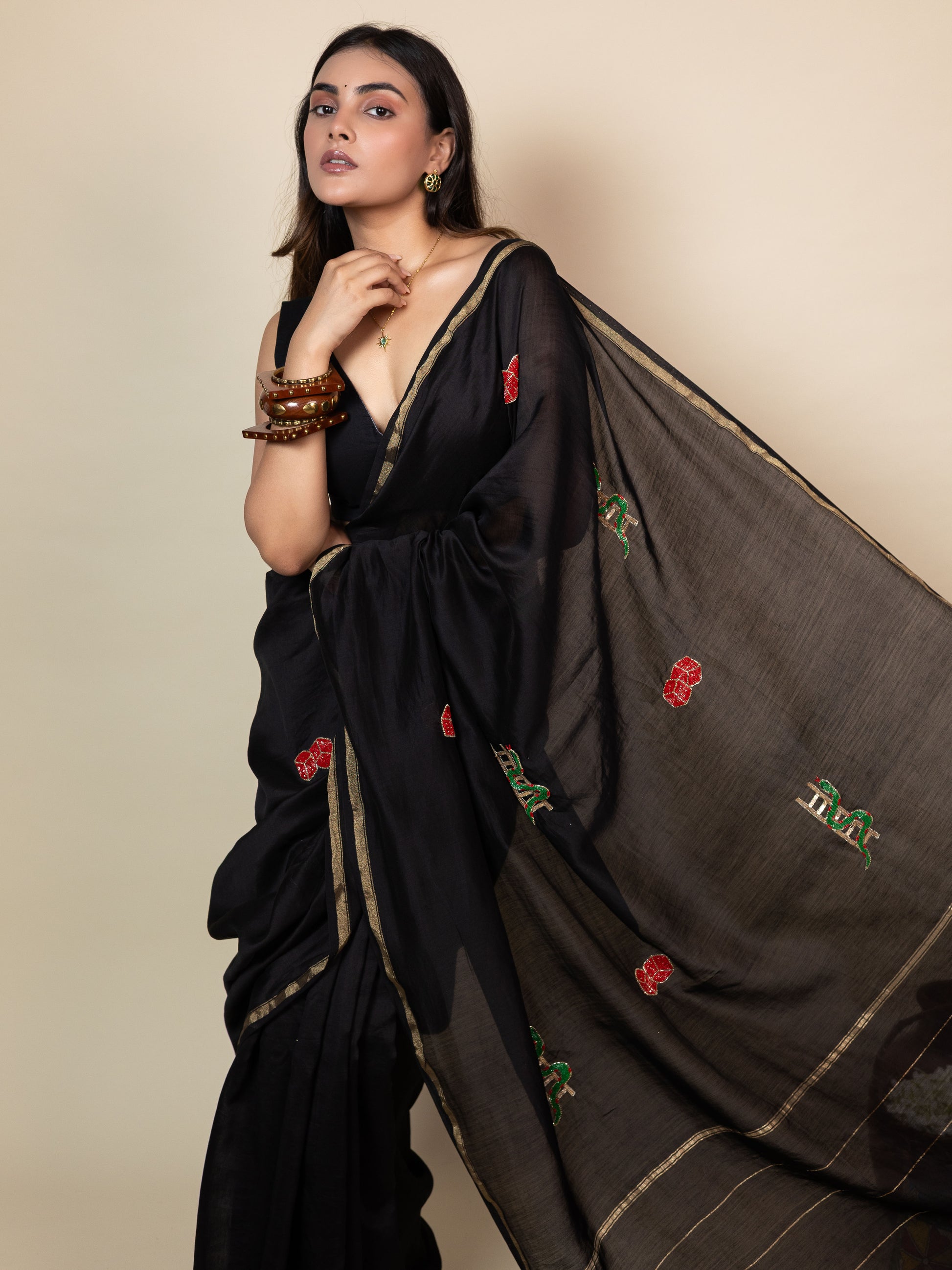 Snakes and Ladders Saree