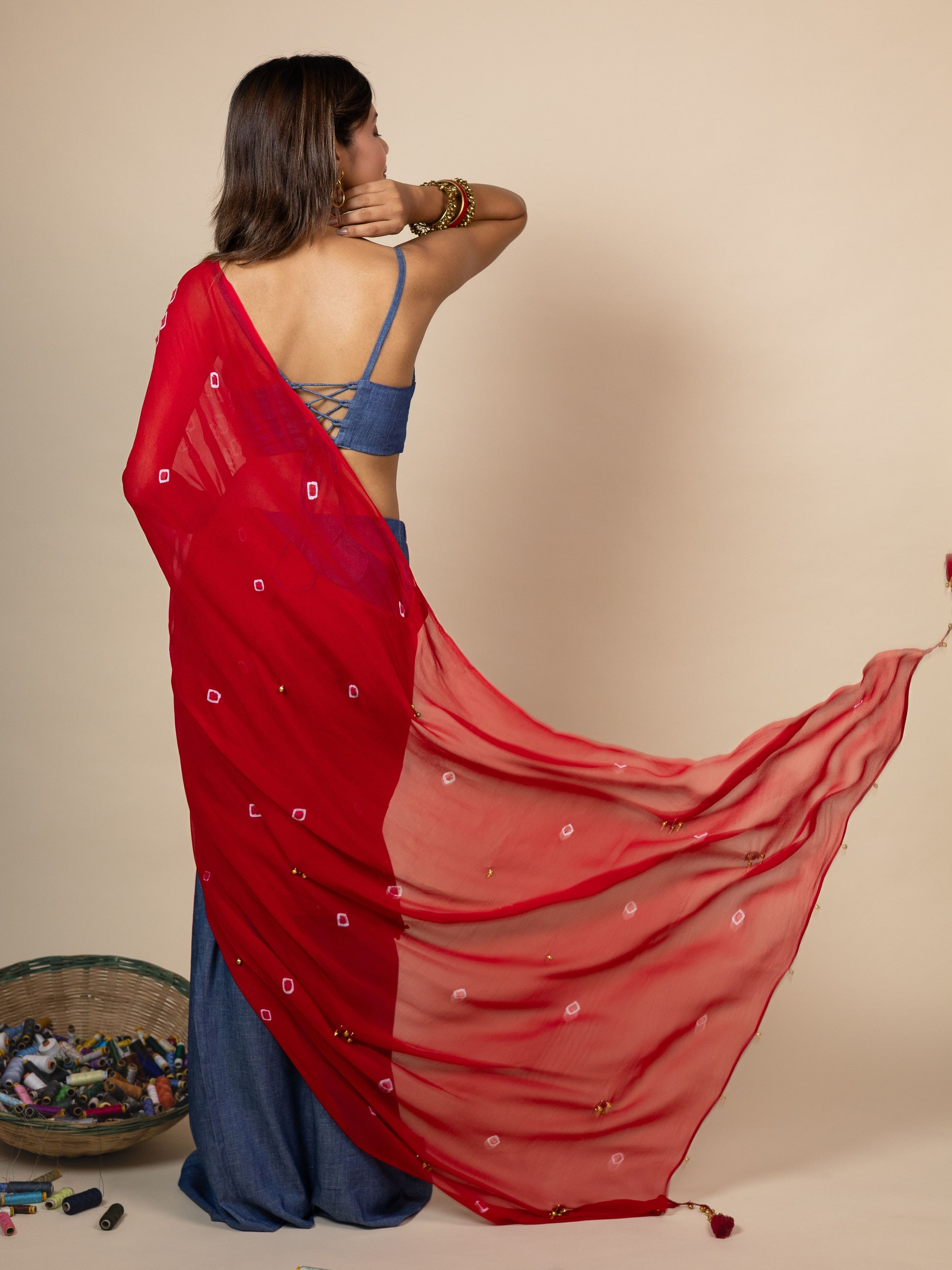 Sassy Denim Saree