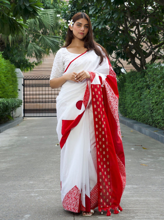 अतरंगी Saree - Red Elegance