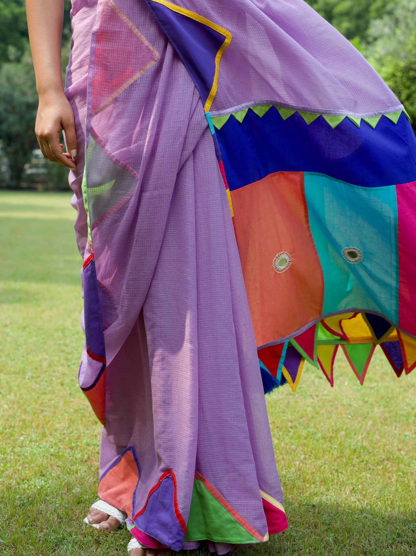 Lavender रानी Saree