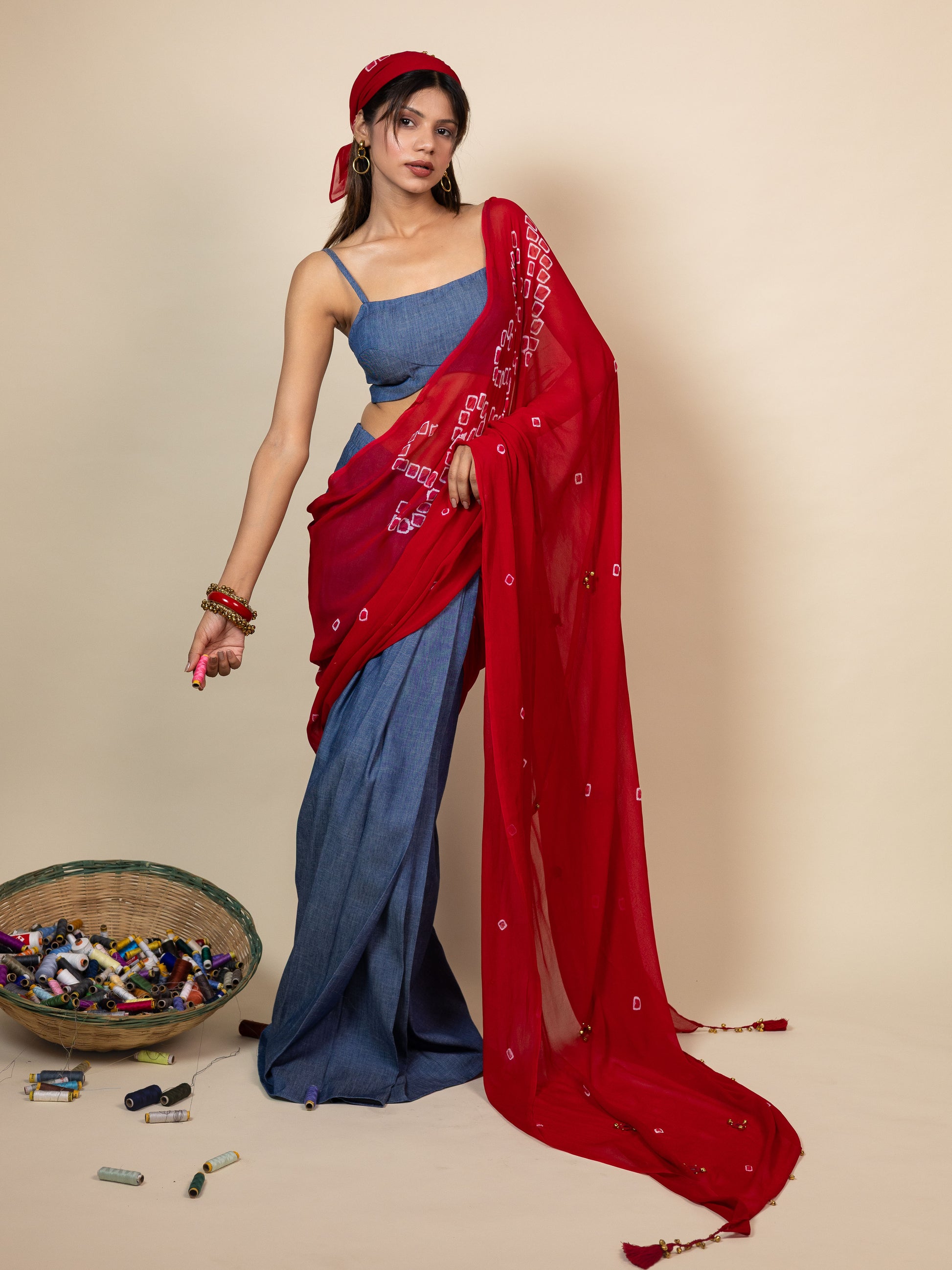 Sassy Denim Saree