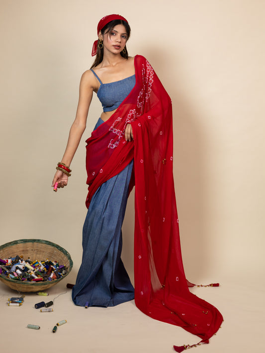Sassy Denim Saree
