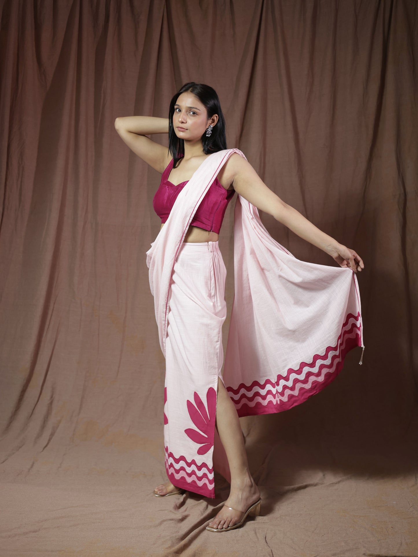 Rosy Predraped Saree