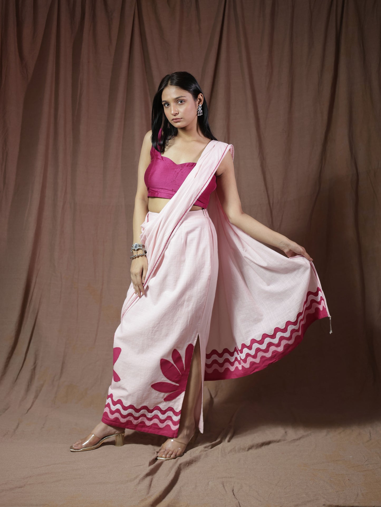 Rosy Predraped Saree