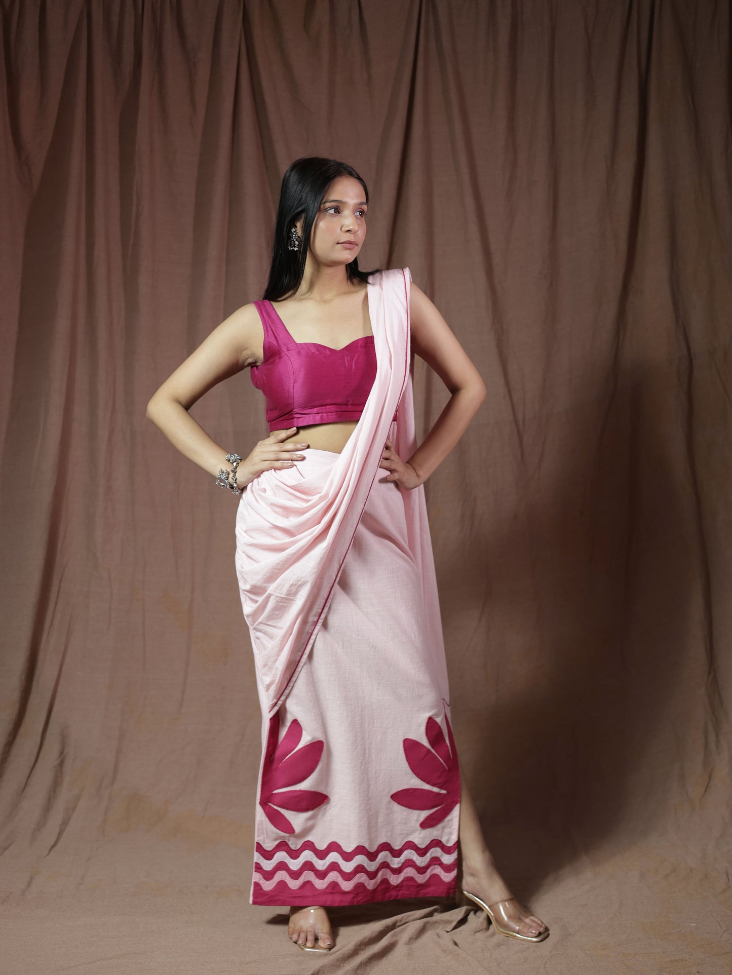 Rosy Predraped Saree
