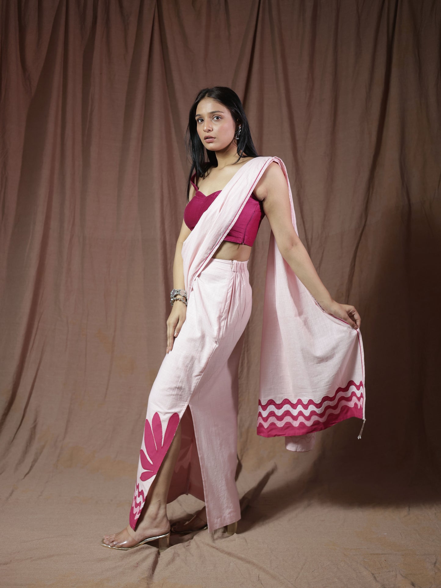 Rosy Predraped Saree