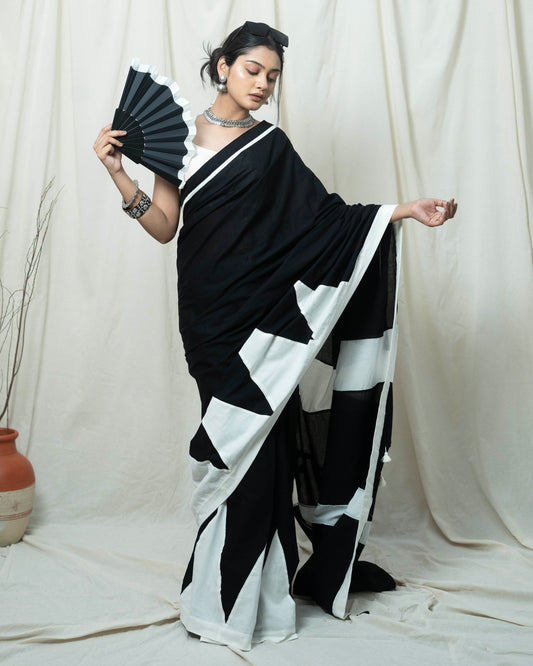 Nargis Black Saree